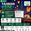 Taiwan eSIM | Unlimited Data | Data Only | Chunghwa | 4G/5G